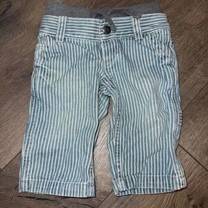 GAP Kids Striped Blue and Gray Jeans